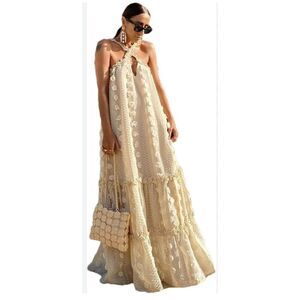 Elegant Cream Maxi Dress